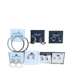 NWT - Bundle of SEVEN pairs of earrings. Fashion jewelry. Chic. Classy. Feminine